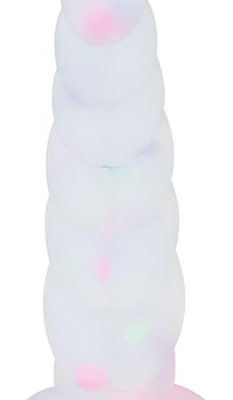 Adult Anal Sex Toy Liquid Silicone g Spot Dildo Glow in The Dark Anal Toys Huge Butt Plug for Adult Men and Women (L,White)