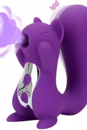 Dual Pleasure Squirrel Vibrator & Air-Pulse Clitoral Stimulator, Clitoral Sucking, Clit Vibrator, Pressure-Wave Technology, Waterproof, Rechargeable, Sex Toy Vibrator for Women (Purple)