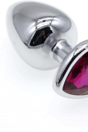 Anal Butt Plug Metal Anal Sex Toy Adult Adult Sex Toys Sex Butt Plug (Color : Rosediamond)