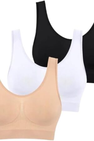 3PCS/Set Seamless Bras for Women Unwired Brassiere No Pads Crop Top Soft Sports Tank Bras Female Sexy Lingerie Vest