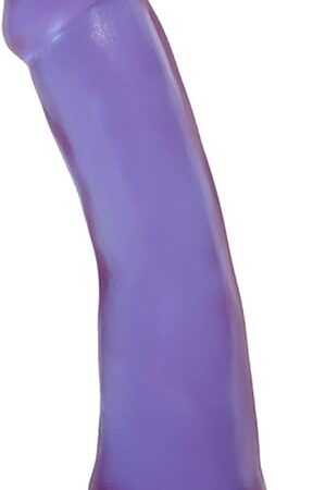 Doc Johnson Crystal Jellies - Slim Dong - 6.5 Inch - 1.5" Wide - Strong Suction Cup Base - O-Ring Harness Compatible Dildo - for Adults Only, Purple