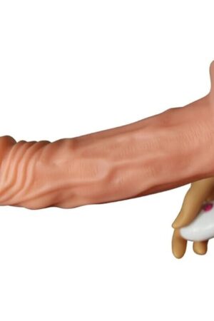 Honeypleasures Hollow Male 7" Vibrating Strap On Dildo Penis Vibrator Bondage BDSM G-Spot for Small Penis Men or ED Problems Fits up to 40" Waist