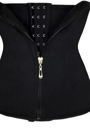 Women's Waist Trainer PU Belt Underbust Corsets Zipper Fashion Waist Cincher Long Torso Shapewear Bustier Lingerie