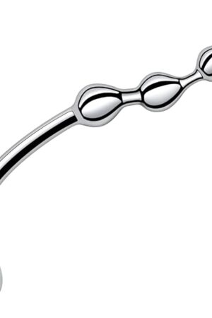 Anal Hook Butt Plug - 5 Beads Metal Anal Hook S-Shaped Graduated Bead Design Sex Anal Toy for Women Man Couples