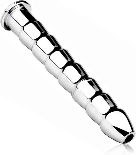 FST Stainless Steel Penis Plug Beads Urethral Plug in 5 Sizes Hollow Urethral Dilator for Penis Training Prostate Stimulation Urethral Sound Metal Urinary Catheter Adult Sex Toys for Male Penis (XXL)