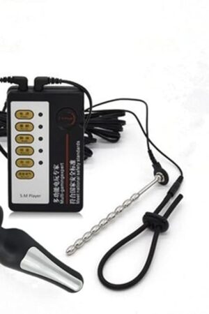 HYCH Electro E-stim Kit-accesorios Massage Therapy Male Sex Toy Anal Plug Urethra Blocked Horse Eye Stick Penis Ring Vestibular Masturbation Tool