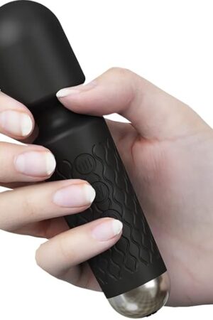 Handheld Waterproof Massage for Back, Travel Size, Black