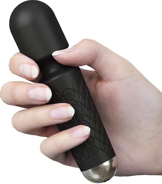 Handheld Waterproof Massage for Back, Travel Size, Black