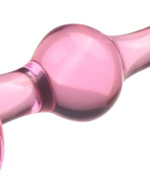 Glass Buttplug, Heart Shaped Glass Anal Plug, Hot & Cold Stimulate Anal Trainer, Glass Sex Toy for Men and Women Couples Anal Toy (Purple)
