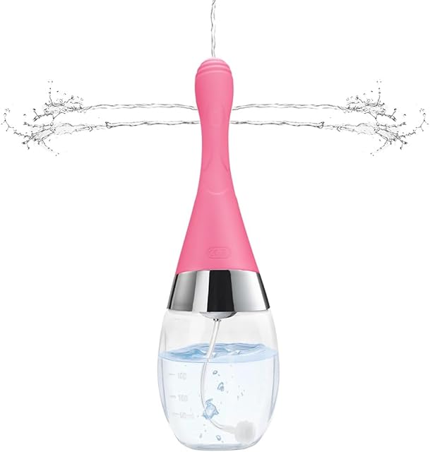 Electric Enema Douche Anti Back-Flow, Silicone Enema Douche Reusable Anal Douche Cleaner for Men Women Enema Bulb with 3 Clean Intensities Butt Anal Travel Bottle Cleaner Kit