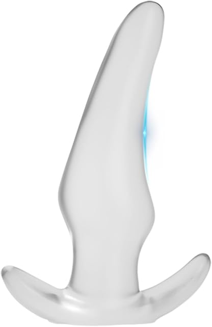 Anal Sex Toy with T-Bar Base PVC Thick Buttplug for Men Prostate Massage Anal Plug Stretcher G-Spot Stimulator for Women Couples Anal Training (L,Transparent)