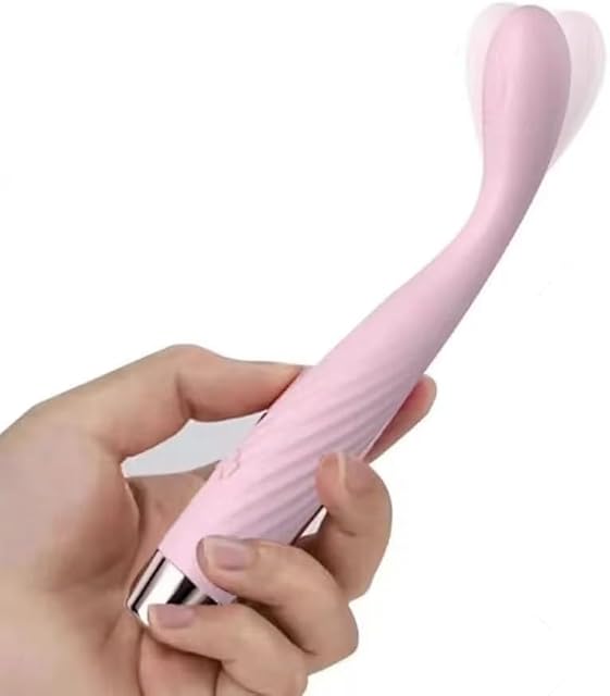 Heating G-Spot Vibrator Finger Shaped Vibes Nipple Clitoris Clit Stimulation, Slim Vibrating Heated Dildo G Spot Stimulator Waterproof Adult Toys Gift for Women Pleasure Couples, Pink