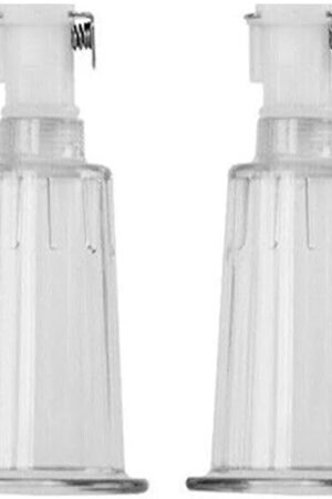 Honeypleasures Nipple Suckers Female Hand Pump Increase Sensitivity to Area Suction Cups Only Replacement Parts 2 Pack (Medium)