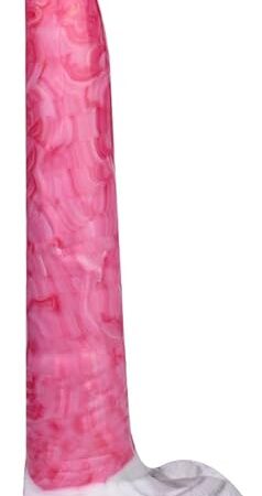 10Inch Mixed Color Realistic Monster Dildo with Powerful Suction Cup, Extra Long Thick Silicone Animal Dildo Lifelike Flexible Adult Sex Toy for Women