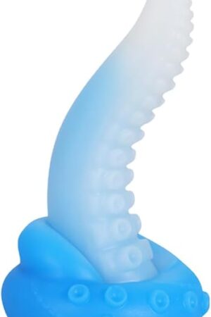 7.1 Realistic Monster Dildo Tentacle Anal Dildo with Strong Suction Cup Luminous Tentacle Dragon Dildo Soft Silicone G-Spot Dildos Anal Dildo Adult Sex Toys for Women Blue