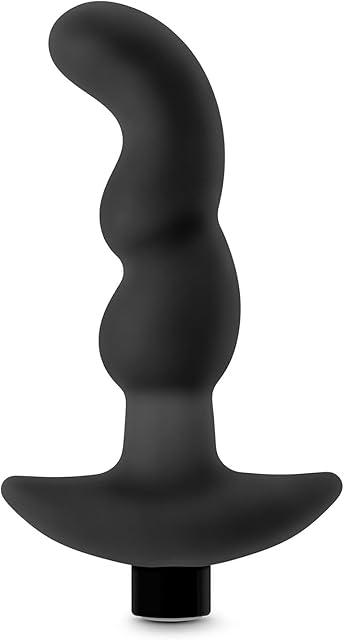 Blush Novelties Anal Adventures Prostate Massager 03 - Platinum Cured Puria Silicone - Ultrasilk Smooth - Rechargeable 10 Vibrating Function 6 Inch Anal Butt Plug Stimulator Vibrator Sex Toy