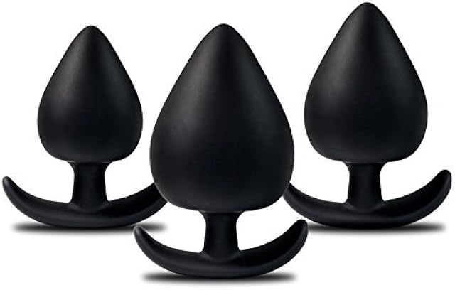 Anal Plug Set for Beginners Experienced Anal Sex,3 Sizes Smooth Silicone Butt Plugs Training Sex Toys Kit (Three-Piece Suit)