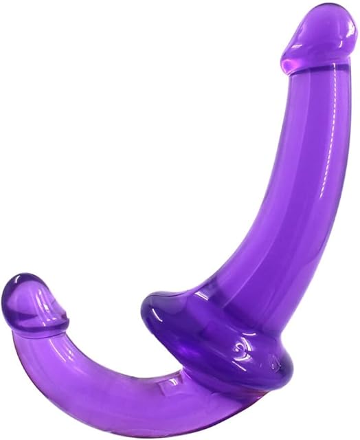 Anal Dildo - Double Ended Strapless Strap On Dildo, Soft Silicon Double Headed G Spot Dildo, Double Penetration Women Lesbian Sex Toy, Waterproof Adult Dildo for Hands-Free Play