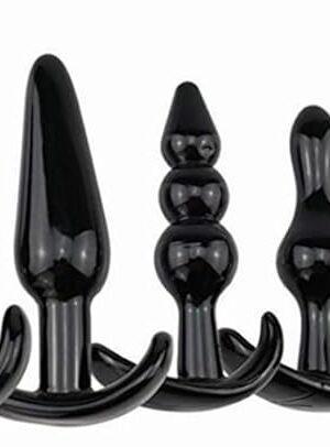 EndoH Vibrating Anal Beads Butt Plug Flexible Silicone 10 Vibration Modes Graduated Design Anal Sex Toy Waterproof Bullet Vibrator for Men, Women and Couples, Black