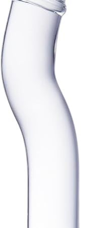 6.5 Inch Crystal Glass Realistic Dildo, Small Transparent Clear Dildo Anal Thin Plug, Smooth Curved Glass Slim Wand, Vaginal Anal G-Spot, and Prostate Massager,Suitable for Men, Women,and Beginners