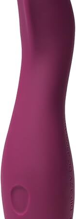 Dame Products Dip 20 Massager - USB-C Rechargeable - Body-Safe Silicone, Low-Battery Indicator, Portable, and Waterproof - Perfect Grip with Angled Ridged Design - Easy to Use - Plum Color