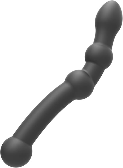 Anal Beads Butt Plug Prostate Massager G-spot Vaginal Stimulation Silicone Anal Plug Anal Dildo Handle Round Head Anal Training Sex Toys for Men Women (8.85 inch)