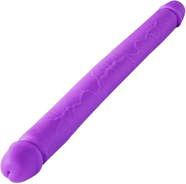 Fantasy Purple Double-Ended Dildo 153 * 13" Big Realistic Silicone Dildo, Long Double Sided Dildo Veins and Glans, Flexible Dildo for Lesbian Anus G-spot Stimulation Sex Toy for Male Female Couples