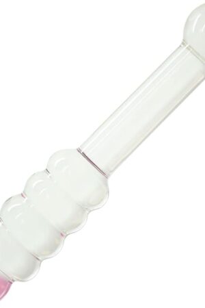 Glass Honey Stick Beaded Dildo