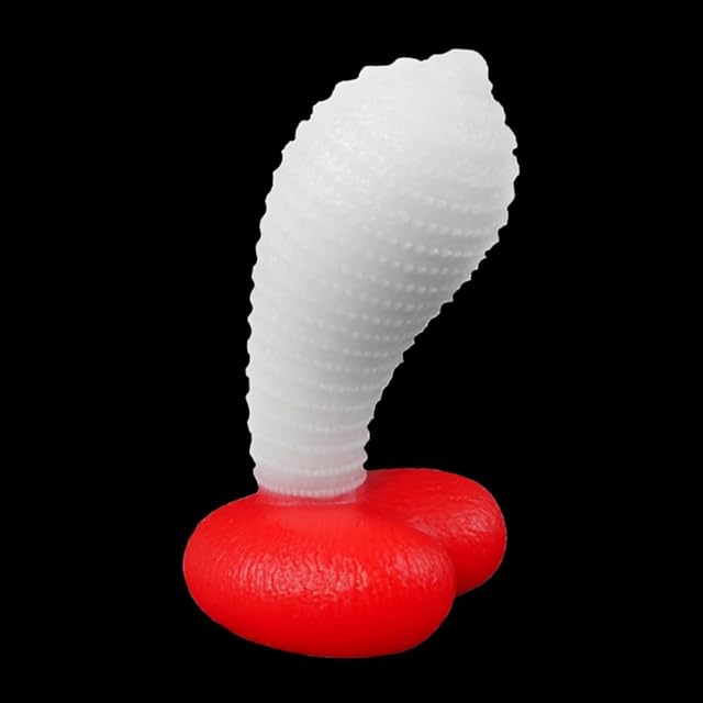 Cute Heart Butt Plug,Red Silicone Anal Plug with Bumps,Monster Adult Sex AnalToy,Fantasy Sex Gifts,S&M Anal Trainer,Bomb Plug,Anal Expander Training Masturbation for Men Women Lesbian Gay and Couples