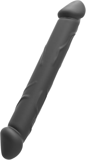 Double Sided Dildo Silicone Anal Plug with Handle Realistic Veins and Vivid Glans Anal Trainer G-Spot Sex Toys Prostate Massager for Men and Women Adult Erotic Toy (B)