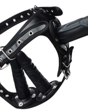 FST Strap-on Dildo with Harness Belt 3 Removable Silicone Dildos, G Spot Stimulate Adjustable Dildo Leather Sex Toy for Women Lesbian Lovers Masturbation