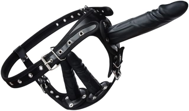 FST Strap-on Dildo with Harness Belt 3 Removable Silicone Dildos, G Spot Stimulate Adjustable Dildo Leather Sex Toy for Women Lesbian Lovers Masturbation