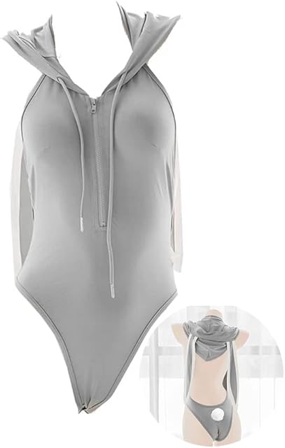 Anime Lingerie Sexy Bunny Cosplay Costume Kawaii Maid Outfit Japanese Cute Roleplay Bodysuit Lolita Hoodie