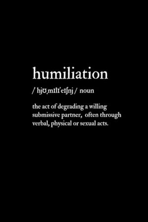 HUMILIATION Journal, Gift For Dom, Submissive, Kink, Fetish, Blank Lined Notebook | Black