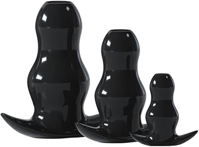 Anal Plug, 3Pcs Silicone Butt Plug Anal Dilator Kit Adult Sex Toy for Men Women and Couples Black