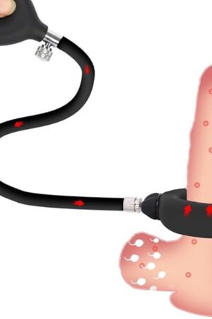 Inflatable Cock Ring, Adjustable Silicone Penis Ring, Sex Toy for Men, Male Masturbation Stimulation Training Ring