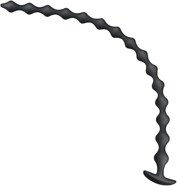 22.8 inch Anal Beads Butt Plug with 15 Anal Balls Silicone Anal Chain Sex Toys Super Long Flexible Anal Plug for Men Women Couples Vaginal Anus Dilator Prostate Massage Adult Erotic Dildo