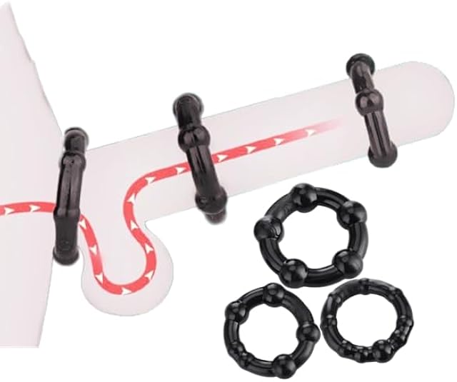 3 Pcs Silicone Penis Rings Set, 3 Size Cock Rings for Men Longer Harder Bigger Erection, Better Sex Performance Erection Enhancing Premium Adult Sex Toys Add Girth (A)