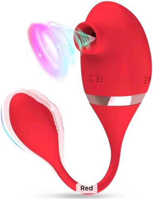 2in1 clit Sucker Vibrator G-spot Massager (Red)
