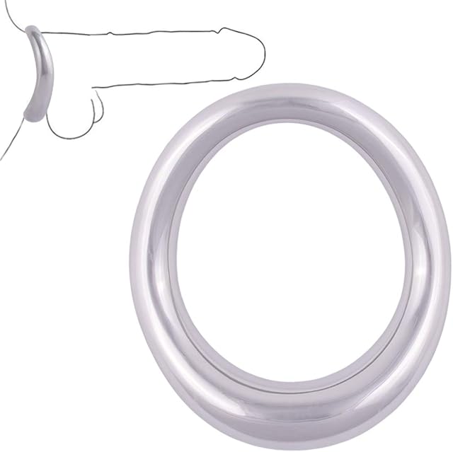 Cock Ring Metal Penis Ring is Sleek and Comfortable Cock Rings for Men Made of Medical Grade Stainless Steel Penis Rings There are 4 Different Sizes Arc Ring Without Edges (Silver White, 1.5 in)