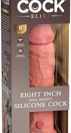 King Cock Elite 8" Silicone Dual Density Cock - Light