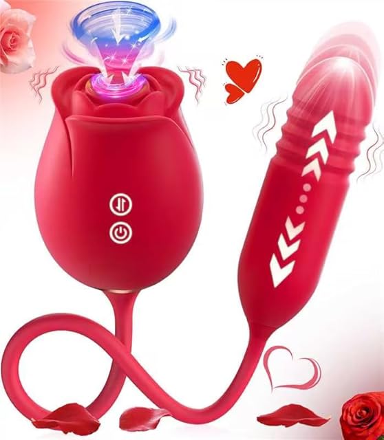 2025 New Roses Shape Sucker for Women Toy Quiet 10 Speed Adult Toys Waterproof Automatic Electric Adult Toys Machine Pleasure Gift QT2505