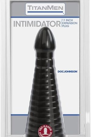 Doc Johnson TitanMen - Intimidator - Graduated Anal Stretcher - Vac-U-Lock and F-Machine Compatible - Anal Toy - Black