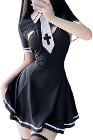 Women's sexy cosplay nun lingerie anime cosplay stage Halloween maid uniform dress