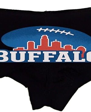 Buffalo Skyline Panties  Sexy Boyshort Lingerie for Women  Red & Blue Cheeky Underwear Gift Idea