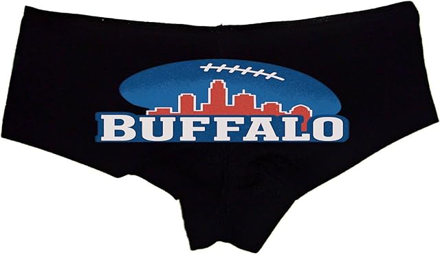 Buffalo Skyline Panties Sexy Boyshort Lingerie for Women Red & Blue Cheeky Underwear Gift Idea