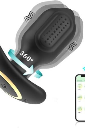 360? Rotation Adult Sex Toys for Men Prostate Massager, Silicone Anal Vibrators 9 Modes Vibrating, Anal Plug Vibrating Butt Plug Sex Toy, Anal Vibrator Women Men Couples,Thrusting Anal Plug Male