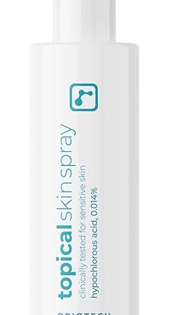 BRIOTECH Topical Skin Spray, Hypochlorous Acid Spray for Sensitive Skin, HOCl Facial Mist, Full Body Support Against Irritation, Calm Redness, Soothe Foot & Scalp, 8 oz (1 Pack)