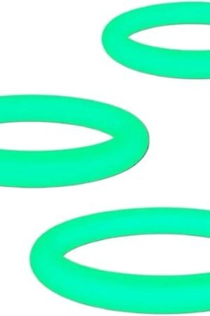 Generic 3Pcs Silicone Cock Ring Penis Ring Luminous Sex Toys for Men Delay Ejaculation Testicle Ball Stretcher Erection Sex Products (Color : Luminous)