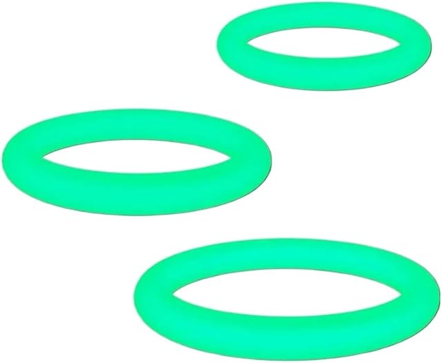 Generic 3Pcs Silicone Cock Ring Penis Ring Luminous Sex Toys for Men Delay Ejaculation Testicle Ball Stretcher Erection Sex Products (Color : Luminous)